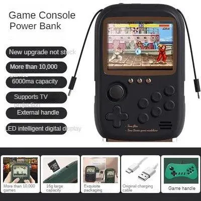 Portable Retro Gaming Console & Power Bank Combo