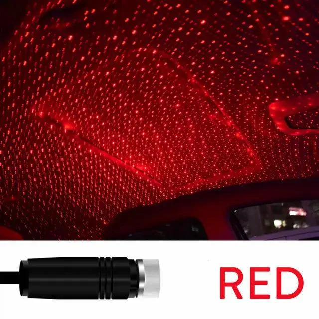 Portable USB Star Projector Night Light for Room & Car - Galaxy Laser Lamp