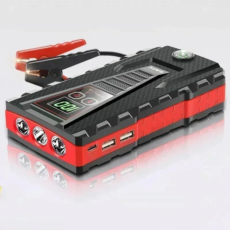 Powerful 600-1200A Emergency Car Jump Starter with Portable Battery Booster and Charger