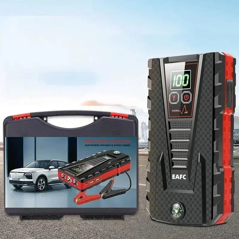 Powerful 600-1200A Emergency Car Jump Starter with Portable Battery Booster and Charger