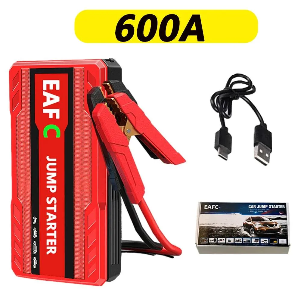 Powerful 600-1200A Emergency Car Jump Starter with Portable Battery Booster and Charger