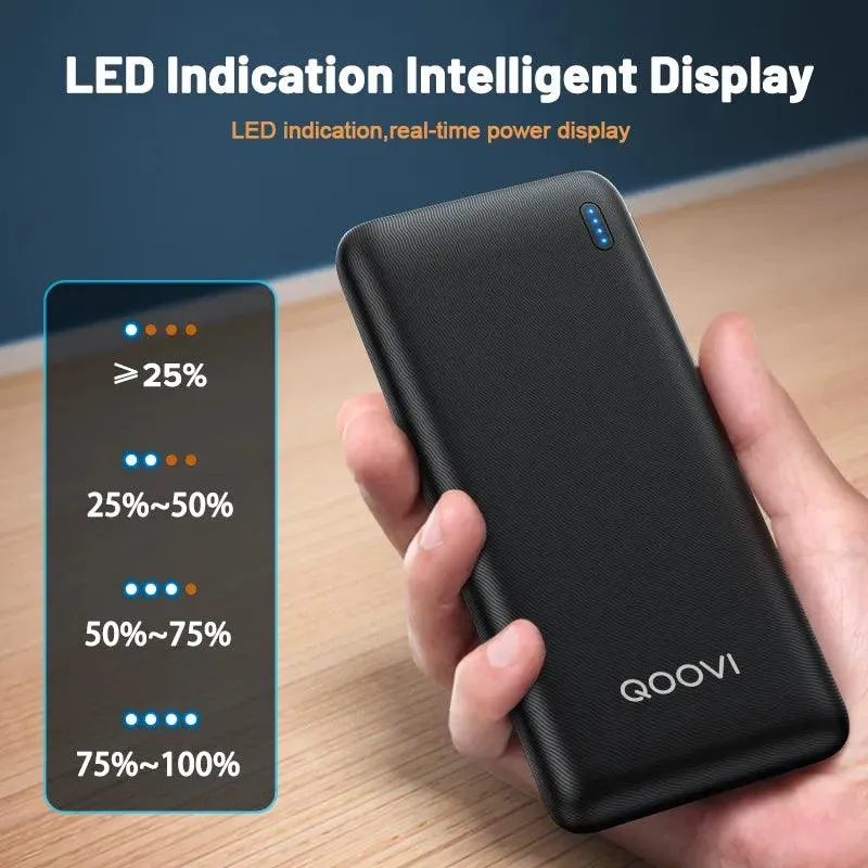 QOOVI Slimline Quick Charge PowerBank: Your Stylish Portable Charging Solution