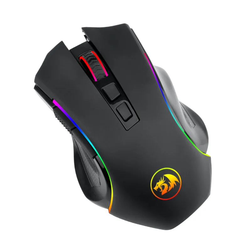 Redragon Griffin Elite 4000Dpi Rgb Wireless Ergo Gaming Mouse - Black