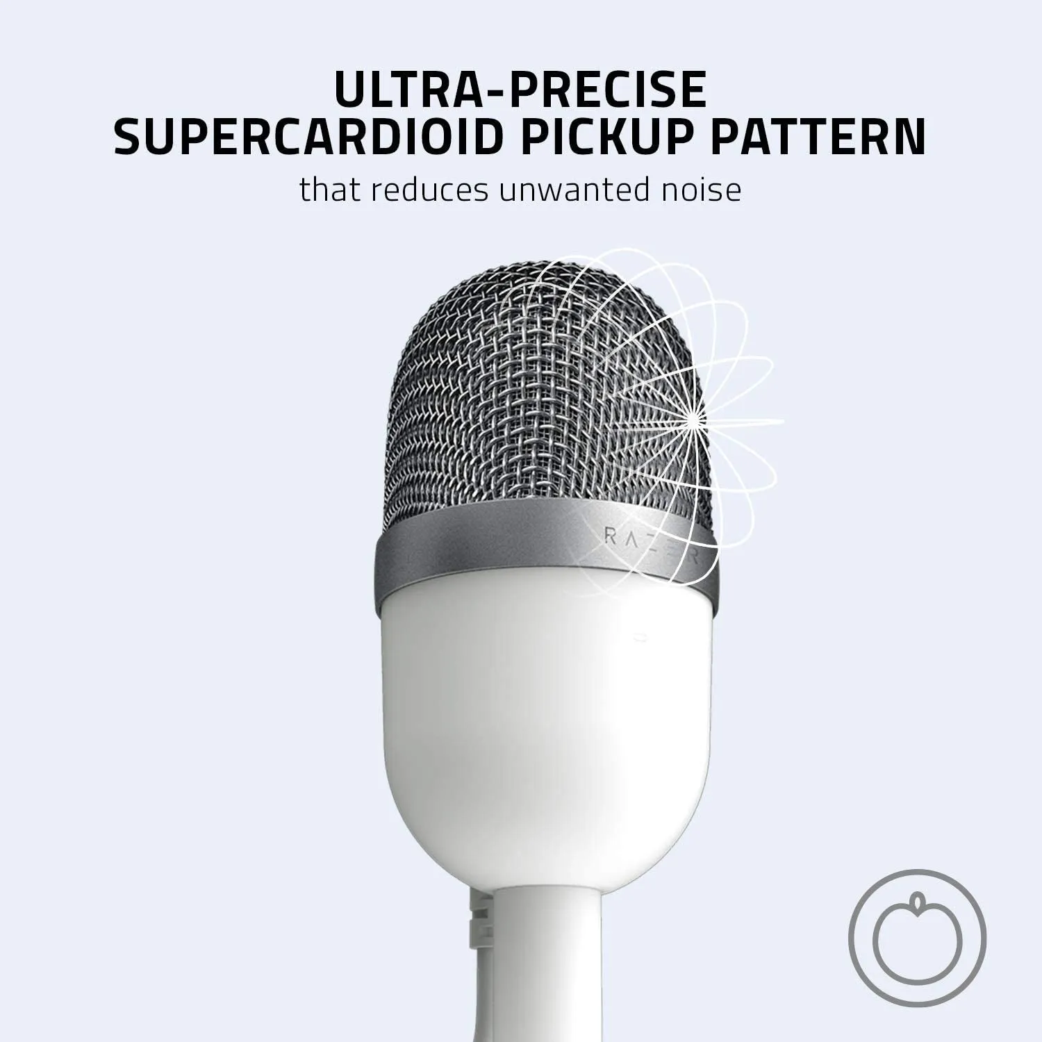 Seiren Mini USB Condenser Microphone: for Streaming and Gaming on PC - Professional Recording Quality - Precise Supercardioid Pickup Pattern - Tilting Stand - Shock Resistant - Mercury White