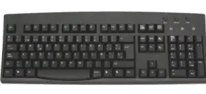 SPANISH Language Keyboard Black Keys with White Letters Characters-Wired USB (Windows)