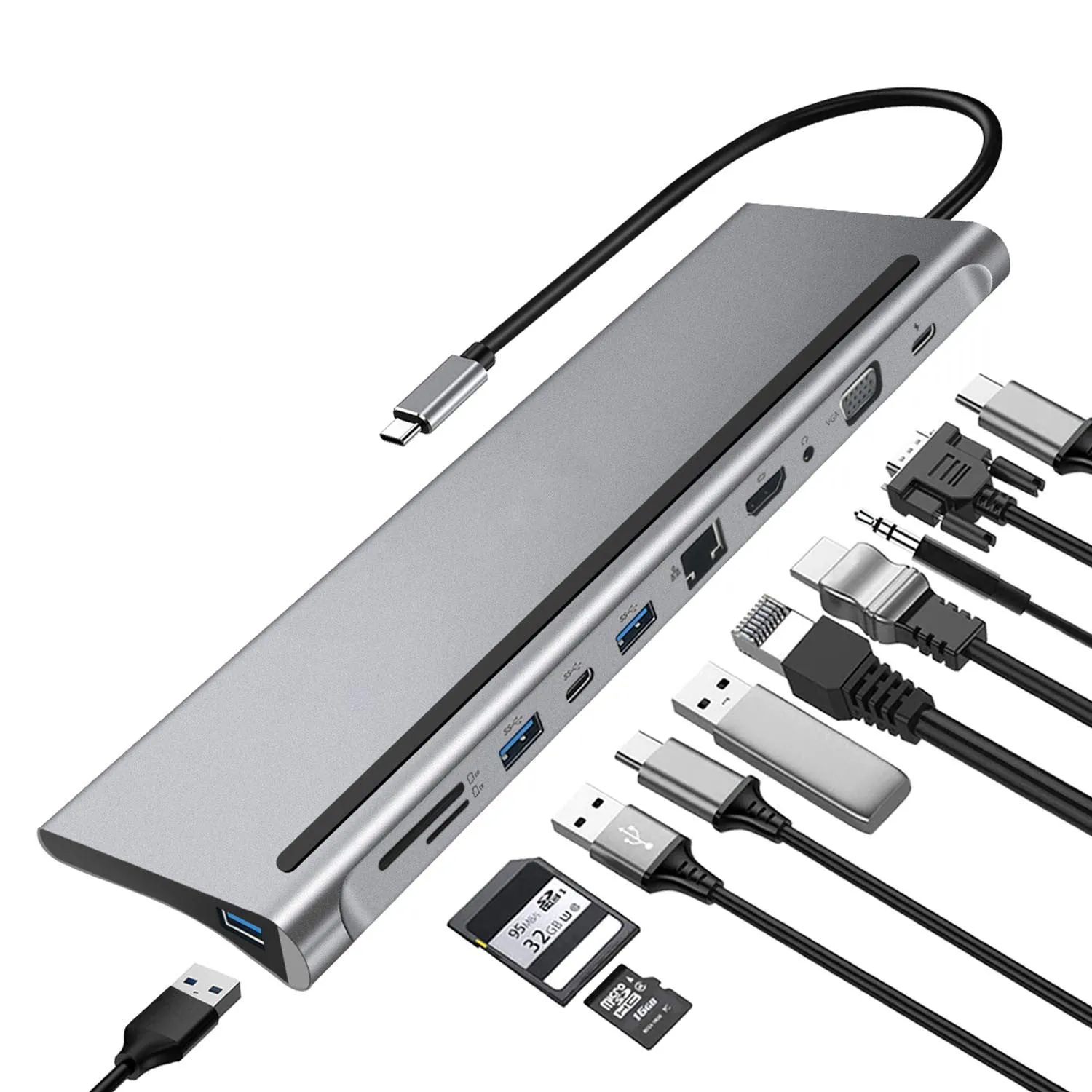 Type-C 11 and 1 multi-function dock to HDMI HD HUB