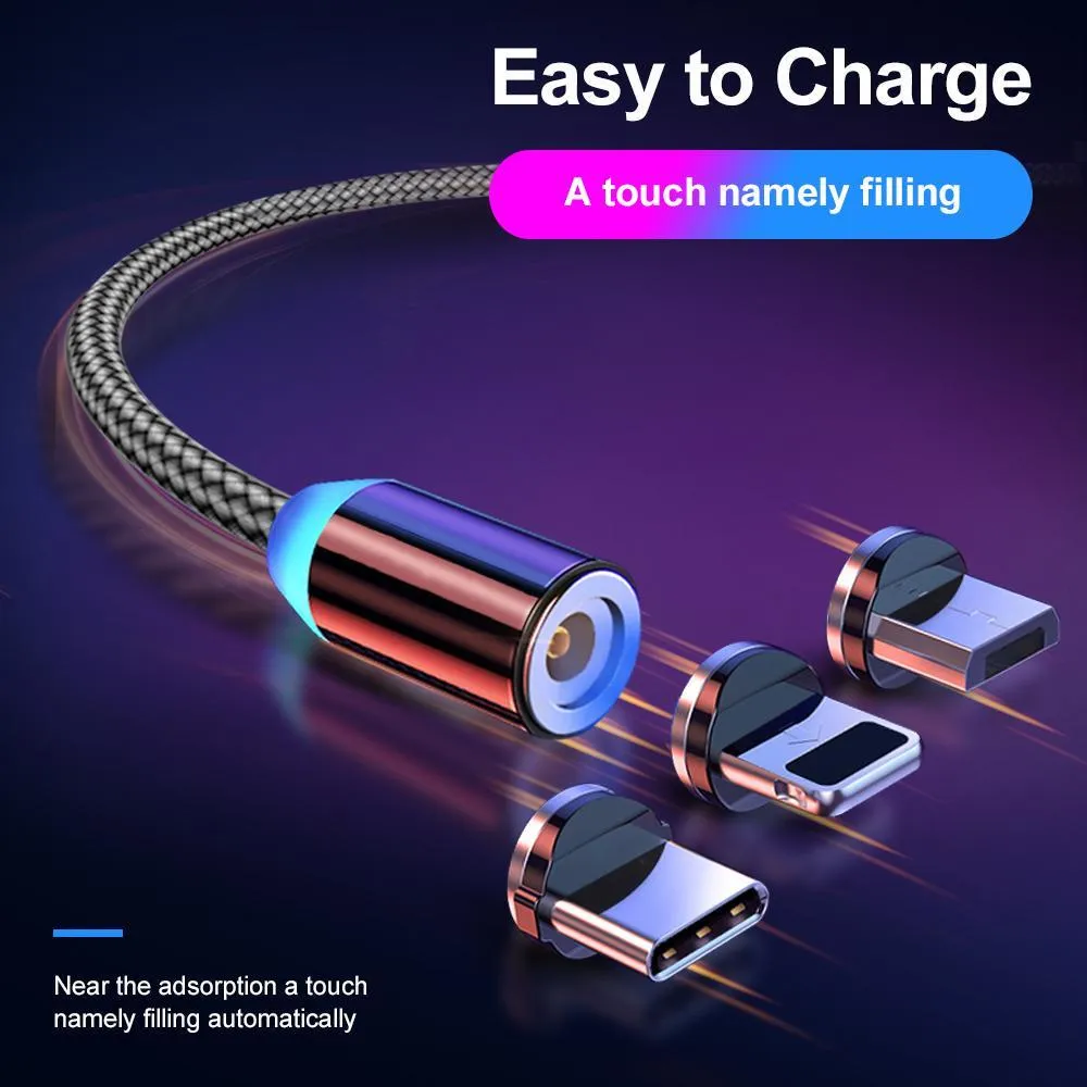 USB Magnetic  Automatic Adsorption Design Mobile Phone Fast Charging Cable