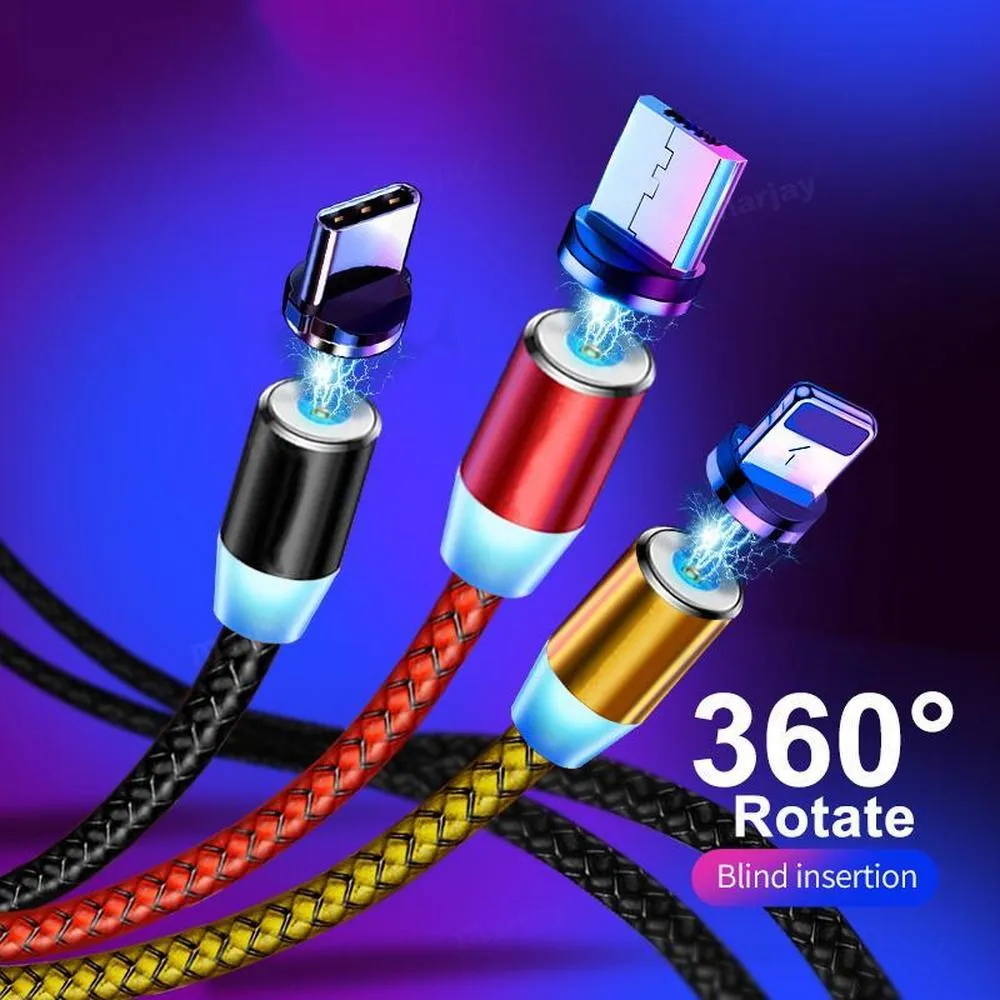 USB Magnetic  Automatic Adsorption Design Mobile Phone Fast Charging Cable