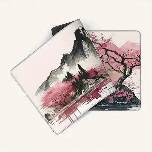 Watercolor Cherry Blossom Large Gaming Mouse Pad Embrace Japanese Style in Your Workspace