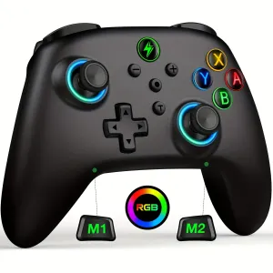 Wireless Switch Pro Controller with RGB Breathing LED for Switch/OLED/Lite